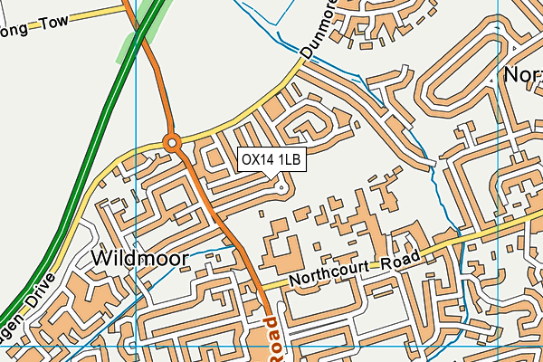 OX14 1LB map - OS VectorMap District (Ordnance Survey) OX14 1LB map - OS VectorMap District (Ordnance Survey)