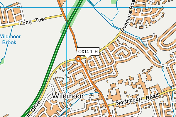OX14 1LH map - OS VectorMap District (Ordnance Survey) OX14 1LH map - OS VectorMap District (Ordnance Survey)