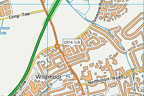OX14 1LN map - OS VectorMap District (Ordnance Survey) OX14 1LN map - OS VectorMap District (Ordnance Survey)