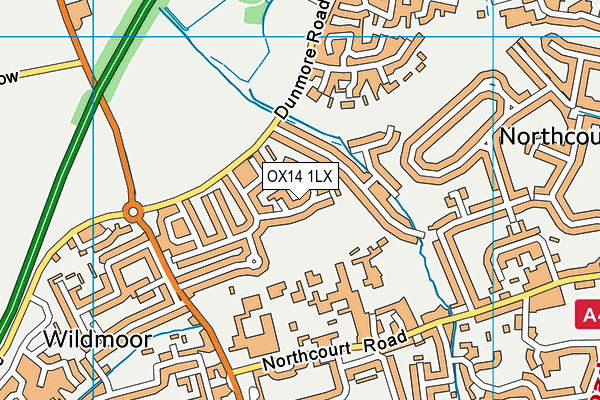 OX14 1LX map - OS VectorMap District (Ordnance Survey) OX14 1LX map - OS VectorMap District (Ordnance Survey)