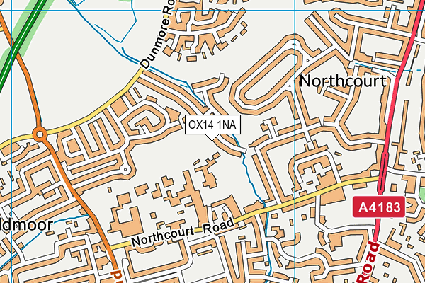 OX14 1NA map - OS VectorMap District (Ordnance Survey) OX14 1NA map - OS VectorMap District (Ordnance Survey)