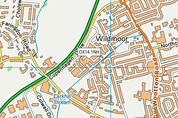 OX14 1NH map - OS VectorMap District (Ordnance Survey) OX14 1NH map - OS VectorMap District (Ordnance Survey)