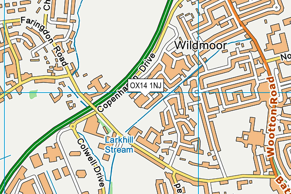 OX14 1NJ map - OS VectorMap District (Ordnance Survey) OX14 1NJ map - OS VectorMap District (Ordnance Survey)