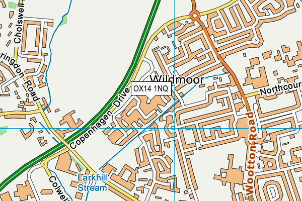 OX14 1NQ map - OS VectorMap District (Ordnance Survey) OX14 1NQ map - OS VectorMap District (Ordnance Survey)