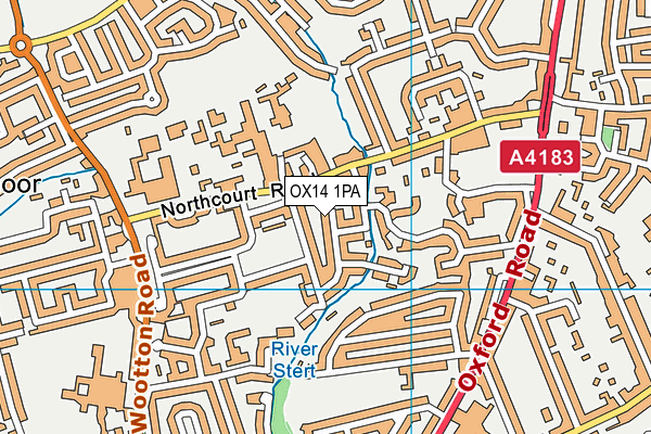 OX14 1PA map - OS VectorMap District (Ordnance Survey)