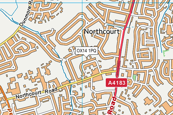 OX14 1PQ map - OS VectorMap District (Ordnance Survey) OX14 1PQ map - OS VectorMap District (Ordnance Survey)