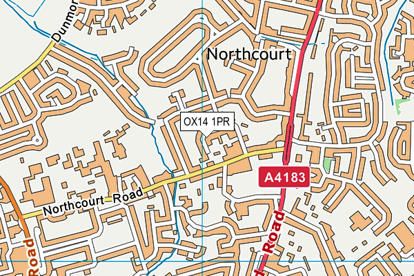 OX14 1PR map - OS VectorMap District (Ordnance Survey) OX14 1PR map - OS VectorMap District (Ordnance Survey)