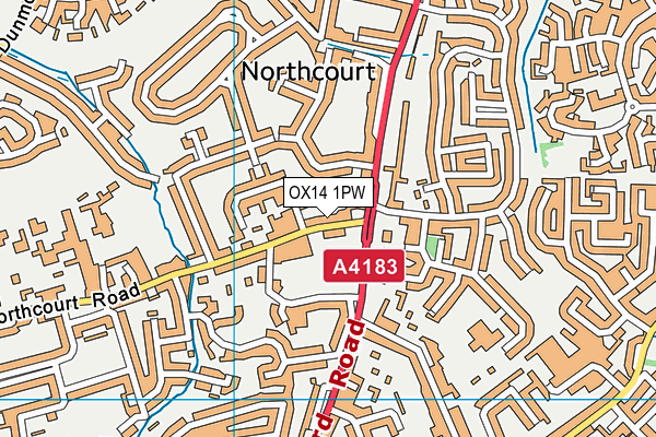 OX14 1PW map - OS VectorMap District (Ordnance Survey)