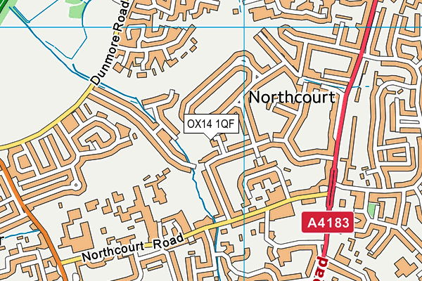 OX14 1QF map - OS VectorMap District (Ordnance Survey) OX14 1QF map - OS VectorMap District (Ordnance Survey)