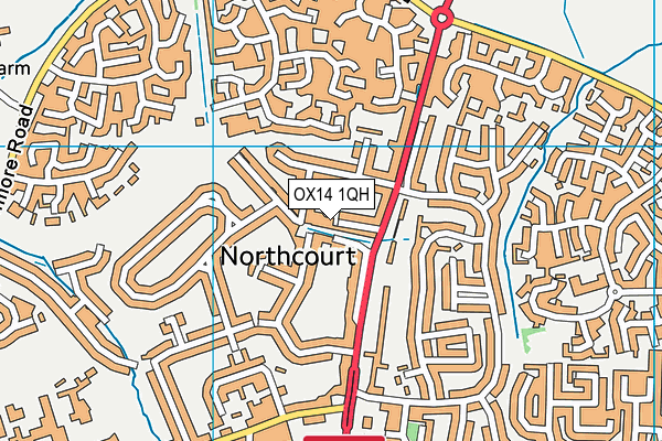 OX14 1QH map - OS VectorMap District (Ordnance Survey) OX14 1QH map - OS VectorMap District (Ordnance Survey)