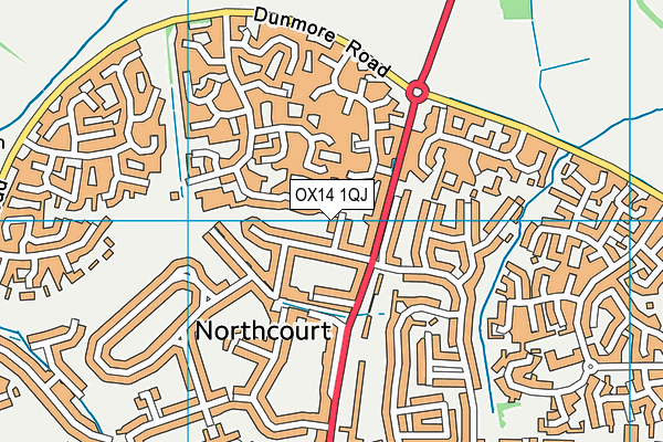 OX14 1QJ map - OS VectorMap District (Ordnance Survey) OX14 1QJ map - OS VectorMap District (Ordnance Survey)