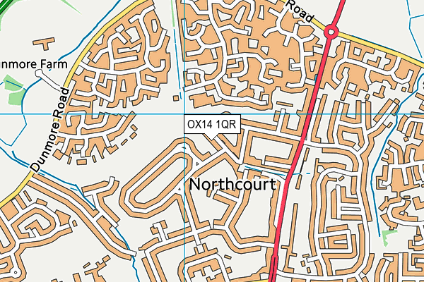 OX14 1QR map - OS VectorMap District (Ordnance Survey) OX14 1QR map - OS VectorMap District (Ordnance Survey)