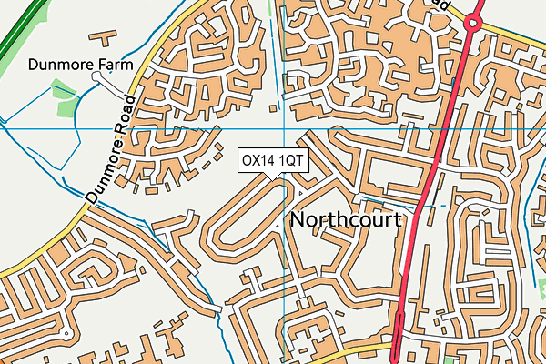 OX14 1QT map - OS VectorMap District (Ordnance Survey) OX14 1QT map - OS VectorMap District (Ordnance Survey)