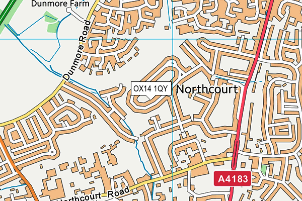 OX14 1QY map - OS VectorMap District (Ordnance Survey) OX14 1QY map - OS VectorMap District (Ordnance Survey)