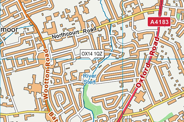 OX14 1QZ map - OS VectorMap District (Ordnance Survey) OX14 1QZ map - OS VectorMap District (Ordnance Survey)
