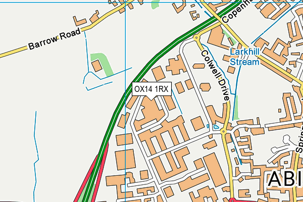 OX14 1RX map - OS VectorMap District (Ordnance Survey) OX14 1RX map - OS VectorMap District (Ordnance Survey)