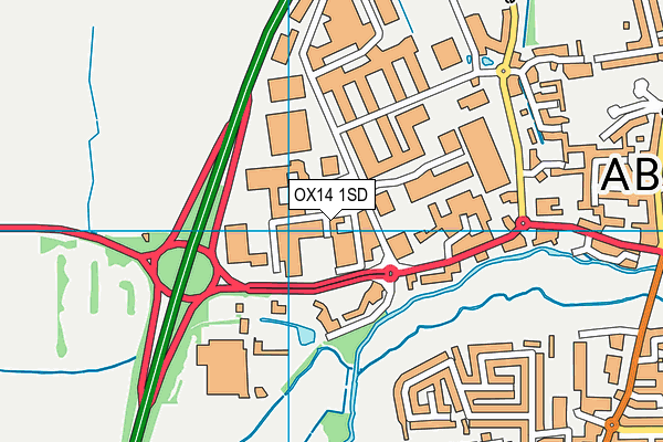 OX14 1SD map - OS VectorMap District (Ordnance Survey) OX14 1SD map - OS VectorMap District (Ordnance Survey)