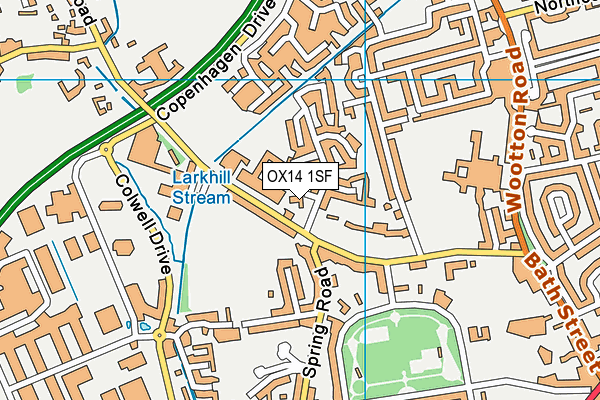 OX14 1SF map - OS VectorMap District (Ordnance Survey) OX14 1SF map - OS VectorMap District (Ordnance Survey)