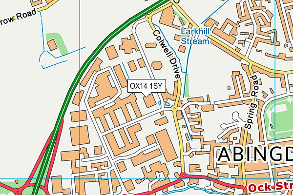 OX14 1SY map - OS VectorMap District (Ordnance Survey) OX14 1SY map - OS VectorMap District (Ordnance Survey)