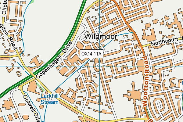 OX14 1TA map - OS VectorMap District (Ordnance Survey) OX14 1TA map - OS VectorMap District (Ordnance Survey)
