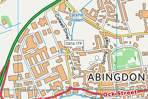 OX14 1TF map - OS VectorMap District (Ordnance Survey) OX14 1TF map - OS VectorMap District (Ordnance Survey)