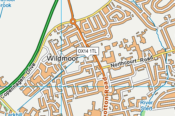 OX14 1TL map - OS VectorMap District (Ordnance Survey) OX14 1TL map - OS VectorMap District (Ordnance Survey)