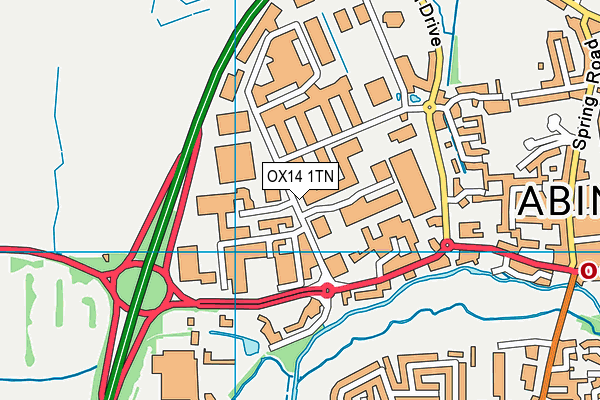 OX14 1TN map - OS VectorMap District (Ordnance Survey) OX14 1TN map - OS VectorMap District (Ordnance Survey)