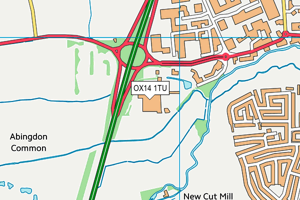 OX14 1TU map - OS VectorMap District (Ordnance Survey) OX14 1TU map - OS VectorMap District (Ordnance Survey)