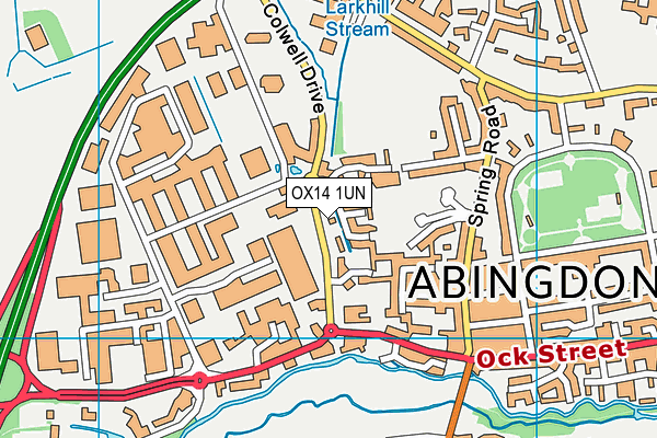 OX14 1UN map - OS VectorMap District (Ordnance Survey)