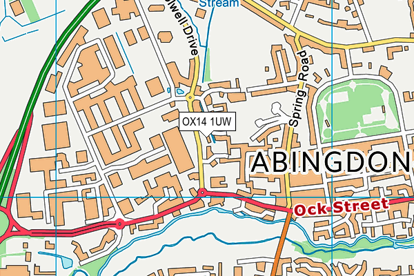 OX14 1UW map - OS VectorMap District (Ordnance Survey) OX14 1UW map - OS VectorMap District (Ordnance Survey)