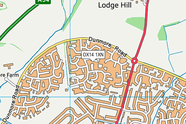OX14 1XN map - OS VectorMap District (Ordnance Survey) OX14 1XN map - OS VectorMap District (Ordnance Survey)