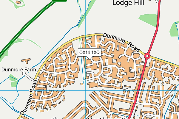 OX14 1XQ map - OS VectorMap District (Ordnance Survey) OX14 1XQ map - OS VectorMap District (Ordnance Survey)
