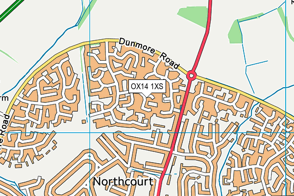 OX14 1XS map - OS VectorMap District (Ordnance Survey) OX14 1XS map - OS VectorMap District (Ordnance Survey)
