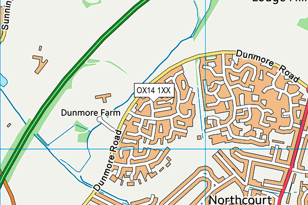 OX14 1XX map - OS VectorMap District (Ordnance Survey)