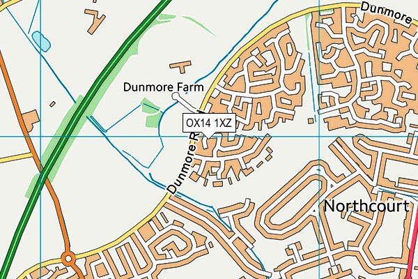 OX14 1XZ map - OS VectorMap District (Ordnance Survey) OX14 1XZ map - OS VectorMap District (Ordnance Survey)