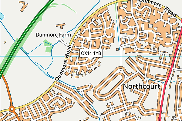OX14 1YB map - OS VectorMap District (Ordnance Survey) OX14 1YB map - OS VectorMap District (Ordnance Survey)