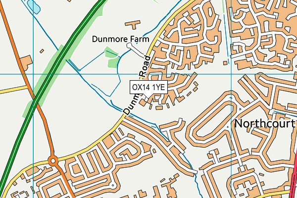OX14 1YE map - OS VectorMap District (Ordnance Survey) OX14 1YE map - OS VectorMap District (Ordnance Survey)