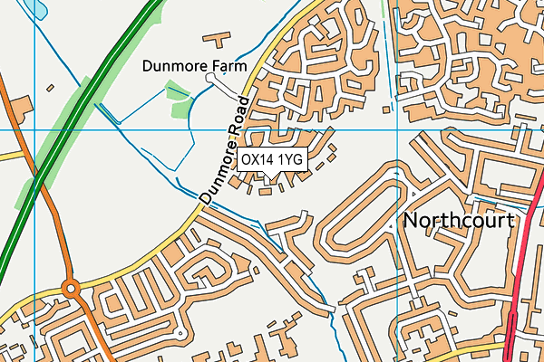 OX14 1YG map - OS VectorMap District (Ordnance Survey) OX14 1YG map - OS VectorMap District (Ordnance Survey)