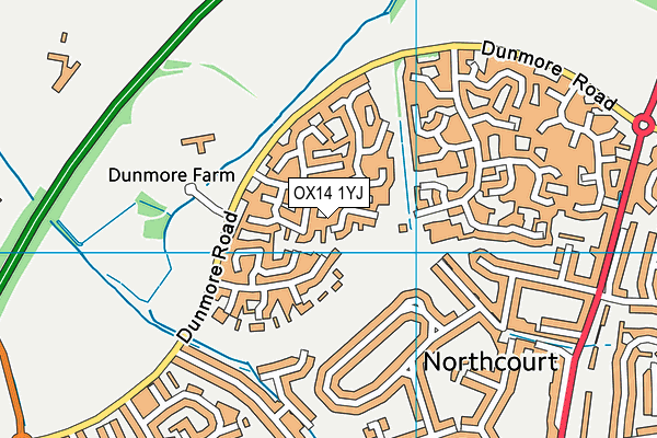 OX14 1YJ map - OS VectorMap District (Ordnance Survey) OX14 1YJ map - OS VectorMap District (Ordnance Survey)