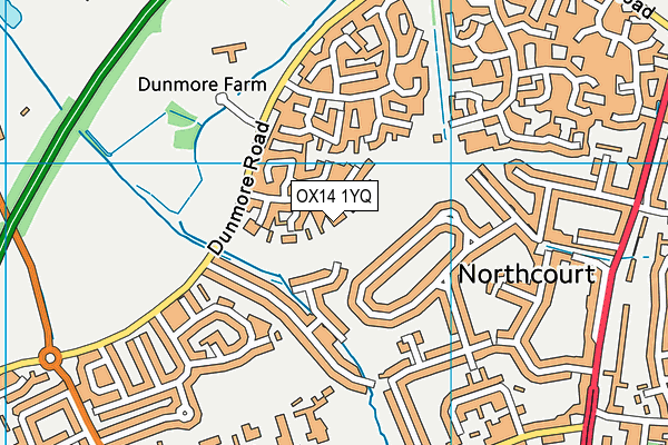 OX14 1YQ map - OS VectorMap District (Ordnance Survey) OX14 1YQ map - OS VectorMap District (Ordnance Survey)