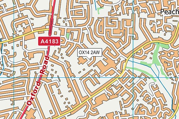 OX14 2AW map - OS VectorMap District (Ordnance Survey) OX14 2AW map - OS VectorMap District (Ordnance Survey)