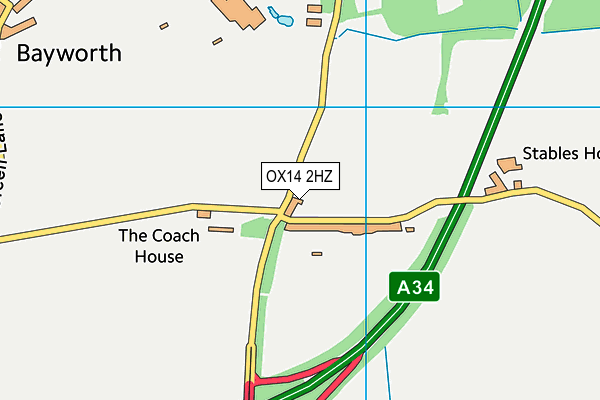 OX14 2HZ map - OS VectorMap District (Ordnance Survey) OX14 2HZ map - OS VectorMap District (Ordnance Survey)