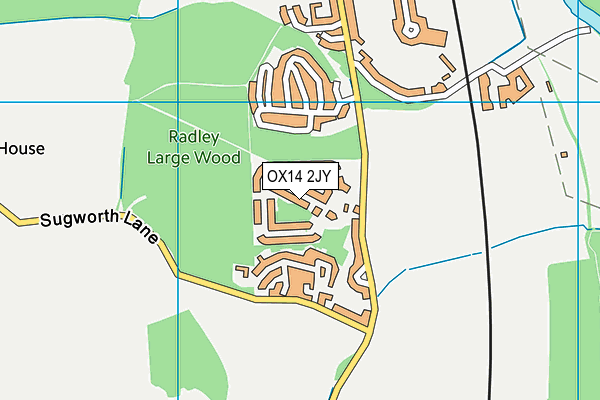 OX14 2JY map - OS VectorMap District (Ordnance Survey) OX14 2JY map - OS VectorMap District (Ordnance Survey)