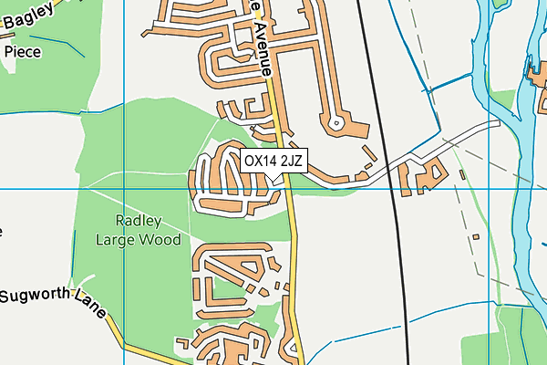 OX14 2JZ map - OS VectorMap District (Ordnance Survey) OX14 2JZ map - OS VectorMap District (Ordnance Survey)