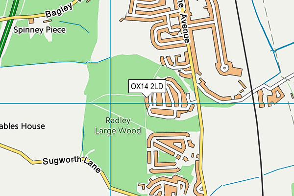 OX14 2LD map - OS VectorMap District (Ordnance Survey) OX14 2LD map - OS VectorMap District (Ordnance Survey)