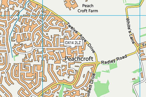 OX14 2LZ map - OS VectorMap District (Ordnance Survey) OX14 2LZ map - OS VectorMap District (Ordnance Survey)