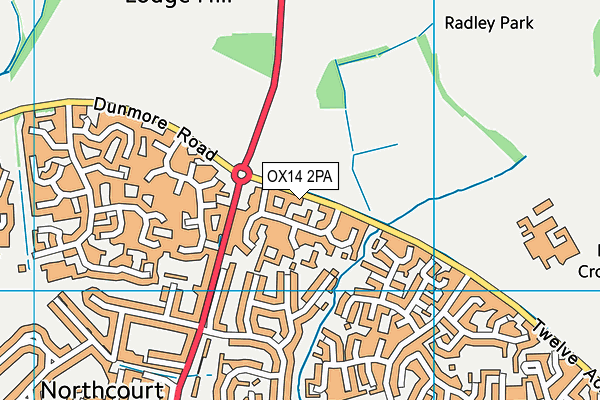 OX14 2PA map - OS VectorMap District (Ordnance Survey) OX14 2PA map - OS VectorMap District (Ordnance Survey)