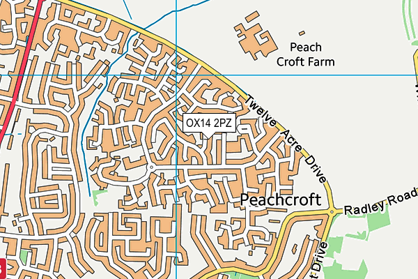 OX14 2PZ map - OS VectorMap District (Ordnance Survey) OX14 2PZ map - OS VectorMap District (Ordnance Survey)