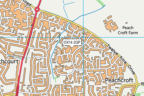 OX14 2QP map - OS VectorMap District (Ordnance Survey) OX14 2QP map - OS VectorMap District (Ordnance Survey)