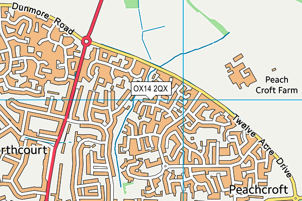 OX14 2QX map - OS VectorMap District (Ordnance Survey) OX14 2QX map - OS VectorMap District (Ordnance Survey)